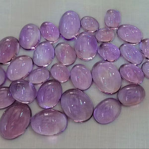 Cabujón de amatista rosa, forma ovalada, fabricación de piedras preciosas sueltas para joyería, joyería hecha a mano - Product Image 1