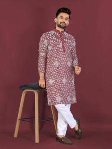 Seda suave atractiva con Bordado de hilo y lentejuelas Kurta pijama mayorista fabricante y proveedor de Surat - Product Image 2