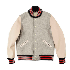 Wholesale Men Custom Cotton Fleece Baseball Jacket Embroidered Letterman Sleeves CollegeBaseballjacket for men DDP Shipping - Product Image 1