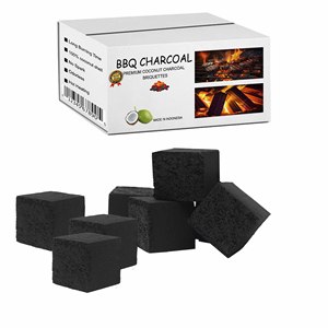 Briquettes de coquille de noix de coco naturelle de haute qualité Cube de charbon de bois noir de qualité supérieure 5Kg pour les acheteurs de cendres blanches en Europe - Product Image 6