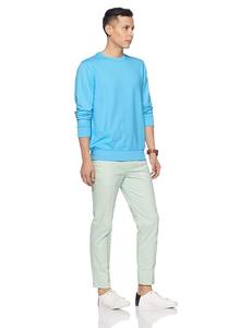 Sweat-shirt à manches longues décontracté pour hommes 100% coton tissu éponge saison d'hiver motif solide lavage enzymatique et lavage acide brodé - Product Image 4