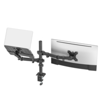 Nouvelle arrivée étagère de bureau à écran réglable en hauteur support pour double moniteur avec bras oscillants à double liaison