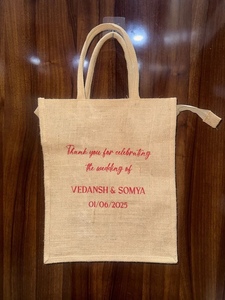 Vente en gros de grand sac cabas en jute naturel écologique personnalisé Sac de plage fourre-tout avec fermeture à glissière Design uni Logo personnalisé - Product Image 5