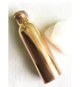 Botella de Cobre Estilo Americano con Acabado Dorado Brillante y Cuerda para Colgar, para Uso en Exteriores, Almacenamiento de Bebidas Energéticas, Beneficios para la Salud - Product Image 1