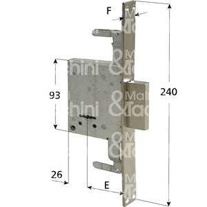 ล็อคแผนที่คู่, ล็อคร่องสามครั้ง, 2รอบกล่องเคลือบสังกะสีที่มาพร้อมกับ: 0623500 counterplate และ - Product Image 1