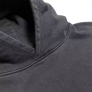 Sudadera con capucha de gran tamaño para hombre de alta calidad, nuevo diseño Vintage, estampado bordado, sudaderas con capucha en blanco al por mayor personalizadas para invierno, 2 uds. - Product Image 3