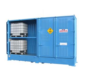 Conteneur en acier pour le stockage de produits dangereux, résistant à la corrosion, conception étanche, capacité personnalisable, métal durable - Product Image 1