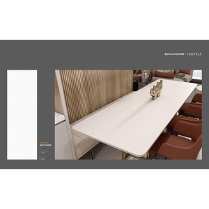 80x240x1.5cm Carreaux de dalle de porcelaine Nero Noir Meuble poli Elégant - Product Image 6