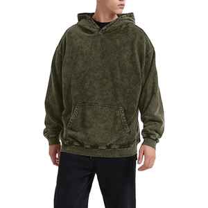 Capuche surdimensionnée avec broderie délavée |   Design tendance, délavé à l'acide |   Séchage rapide, 100% coton, haute qualité, échantillon gratuit - Product Image 1