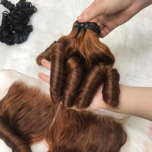 Gros Bouncy Curly Grand Stock Cheveux vierges de qualité supérieure 100% cheveux vierges, cheveux bruts vietnamiens - Product Image 5