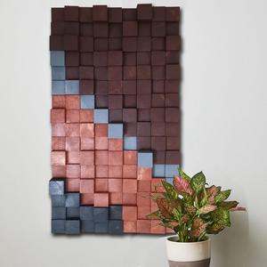 Tulip Wood <b>Mosaic</b> <b>Wall</b> <b>Art</b> Elegant Wooden <b>Wall</b> Decorative Sign - Product Image 2