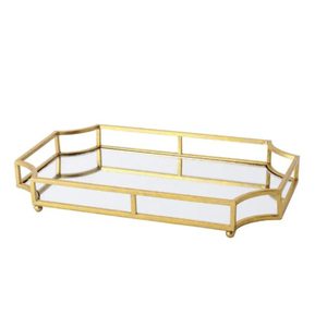 Plateau décoratif rectangulaire en or vente en gros, quantité en vrac utilisation maison hôtel Restaurant Bar ustensiles de cuisine décoration de table vente chaude 2023 - Product Image 1