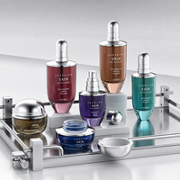 Nouveau produit, cosmétiques de luxe, flacon en verre pour maquillage, ensemble de contenants, 30 pots de crème pour le visage vides de 50 g, ensemble de soins de la peau et emballage