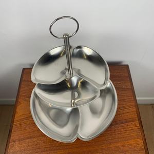 Stainless Steel 2-<b>Tier</b> <b>Cake</b> <b>Stand</b> and Display <b>Stand</b> for Dessert Cup <b>Cake</b> and Snack Serving for Home and Farmhouse Parties Decor - Product Image 4