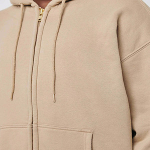 Personalizado hombres de gran tamaño gota hombro peso pesado cremallera Sudadera con capucha de algodón polar 450gsm gota hombro cremallera sudaderas con capucha de los hombres - Product Image 6