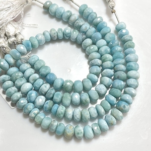 Prix usine Larimar facettes Rondelle forme perles bonne qualité perles Larimar naturelles - Product Image 1