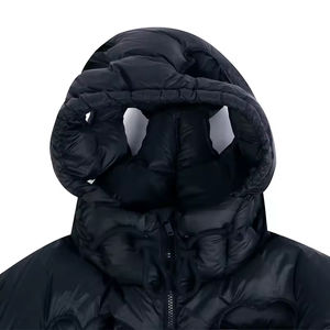 Veste matelassée unie pour homme en gros, automne-hiver, col montant, fermeture éclair, décontractée, chaude, avec poches - Product Image 4