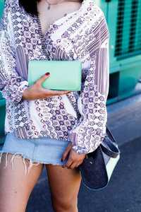 Portefeuille long vintage en cuir pour femme, porte-monnaie, porte-cartes, pochette, sac à main LWM-0321 - Product Image 5