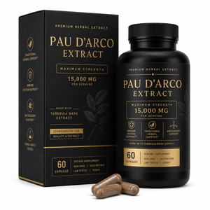 Estratto Avanzato di Pau D'Arco 15000mg Complesso con Estratto di Reishi e Foglie d'Olivo <span class=keywords><strong>Integratore</strong></span> Antiossidante Botanico ODM - Product Image 1
