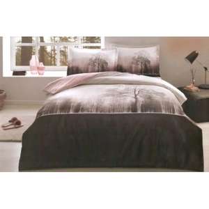 Ensemble de housse de couette Özdilek Jungle Claret Red Single Ranforce - Product Image 1