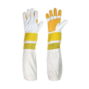 Gants d'apiculture en tissu doux 100% coton professionnels nouveaux gants d'apiculteur unis en cuir de mouton professionnel pour l'apiculture OEM - Product Image 2
