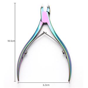 Cortador de cutículas de acero inoxidable de titanio arcoíris, cortaúñas de la mejor calidad, recortador de uñas de los pies, pedicura, removedor de callos de piel - Product Image 2