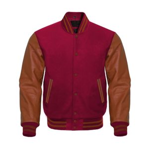 2025 personnalisé High Street Style Letterman Baseball veste nouveau Look personnalisé laine Original cuir manches fabricant en gros - Product Image 3