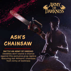 Réplica de la motosierra de Ash de Army of Darkness con vitrina de exhibición para aficionados - Product Image 1