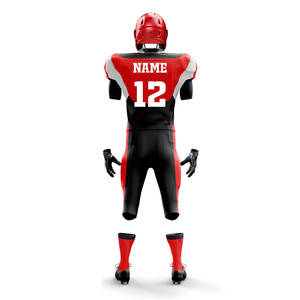 Uniforme de football américain de haute qualité 100% polyester, manches courtes, séchage rapide, taille plus, respirant, design toutes saisons - Product Image 2