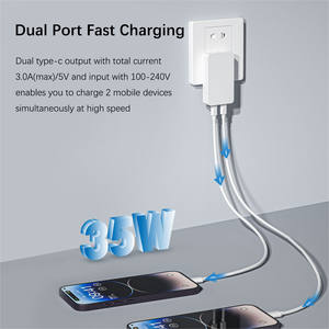 Chargeur GaN ultra fin 35W, chargeur PD rapide de la taille d'une <span class=keywords><strong>carte</strong></span> de crédit avec port 2C comme une batterie externe, pour iPhone 15/14, MacBook - Product Image 3