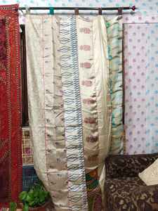 Cortina de bolsillo de varilla Sari de seda de colores surtidos Vintage indio, sombreado de luz completa para tragaluz, decoración del hogar, sala de Estar, comedor - Product Image 5