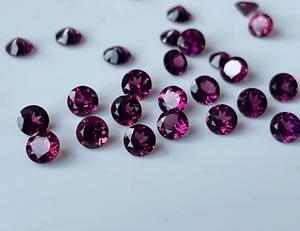พลอยโกเมน rhodolite สีชมพูธรรมชาติโกเมนเจียระไนแบบเหลี่ยมเพชรพลอยเทียม6มม. สีชมพูแบบหลวม - Product Image 6