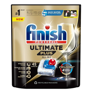 Finish Powerball Ultimate Plus All in 1 <b>Dishwasher</b> Capsules, 45 Count (Large Pack) - Product Image 6