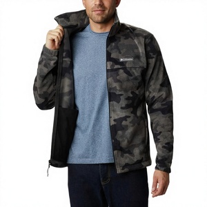 Men's Steens Mountain Camouflage Printed Embroidered Softshell <b>Jacket</b> Zipper Closure High Street Breathable Windproof Custom - Product Image 1