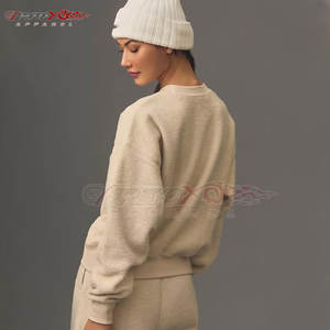 Sudadera Sherpa de manga larga para mujer con cuello redondo ajustable y sudadera de lana Sherpa elegante interior cálido - Product Image 2