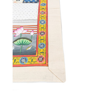 Pichwai Art Red & Orange Cotton Cloth Bohemian Style <b>Wall</b> Art & Tapestry for Outdoor & Bedroom <b>Wall</b> <b>Decor</b> Christmas Hanging - Product Image 4