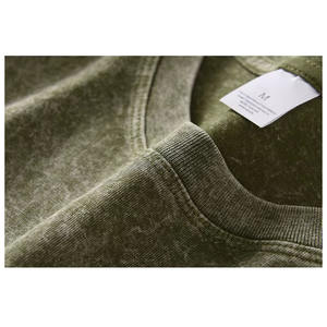 Wholesale Acid Washed T <b>Shirts</b> 100% Cotton Custom <b>Men</b> Breathable Quick Dry Regular Fit Knitted Anti-Pilling 320g <b>Silk</b> Screen - Product Image 2