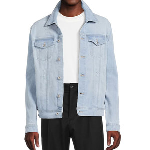Premium <b>Men</b> <b>Jeans</b> <b>Jacket</b> Vintage Inspired Regular Fit Long Sleeve <b>Jacket</b> With Chest Pockets For Fashion Wear - Product Image 4