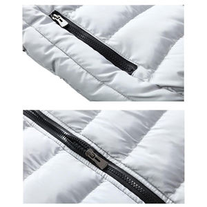Gilet matelassé décontracté pour homme, doublure polaire chaude d'hiver, col montant, fermeture éclair intégrale, sans manches, respirant, imperméable, chauffant, pour la rue - Product Image 4