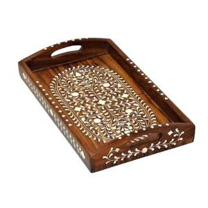 Bandeja de Servir Rectangular de Madera con Incrustaciones de MOP de Alta Calidad para Ramadán y Uso en la Cocina, Hecha a Mano en Vietnam con Tamaño Personalizado - Product Image 5