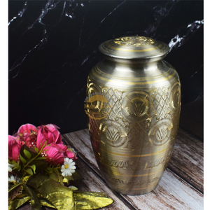 โกศทองเหลืองทำด้วยมือสำหรับขี้เถ้าขี้เถ้าของมนุษย์โกศทองสำหรับฝังขี้เถ้า - Product Image 5