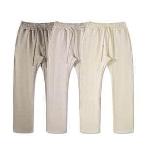 Wholesale 100% Cotton <b>Men's</b> Sweatpants Custom Oversize Distressed Wide Leg <b>Baggy</b> Jogging Sweatpants Mid Waist Casual Style - Product Image 1