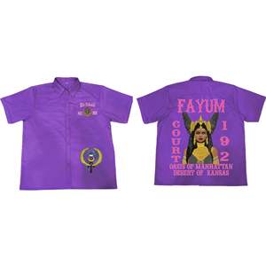 Camisa de Alta Calidad Unisex con Apliques Bordados Personalizados, Estilo El Hajj Court 252 FAYUM Oasis, Calidad Premium, Camisa Fraternal - Product Image 3