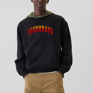 Sudaderas con Capucha para Hombre 2026, 100% Algodón, Logotipo Personalizado con Impresión DTF, Bordado, Otoño, Transpirable, Hombros Caídos, Talla Grande - Product Image 1