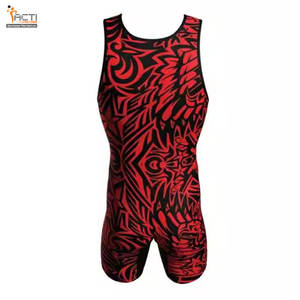 Maillots de lutte personnalisés en polyester 100% Nouveau design Service OEM Singlet de lutte grande taille - Product Image 3