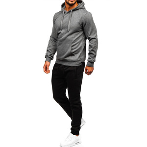 Jersey atlético de lana deportiva de alta calidad, pantalones para correr, sudaderas con capucha de gran tamaño, conjunto de chándal deportivo de dos piezas para hombres - Product Image 4