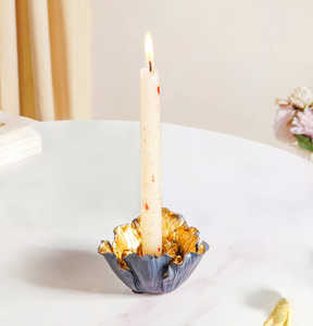 Handmade New Arrival Custom Gold & <b>Black</b> <b>Candle</b> Bowl Holder For Home Decorative Wedding Christmas Decorative <b>Candle</b> Holder - Product Image 1