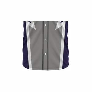 เสื้อเบสบอลพิมพ์ซับลิเมชันตามสั่งเสื้อ100% โพลีเอสเตอร์กันความชื้นกันยูวี - Product Image 6