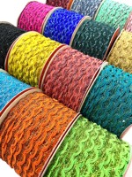 7 mm noir Ric Rac ruban Zig Zag garniture pour vêtement personnalisé Rick Rack garniture Gimp paillettes