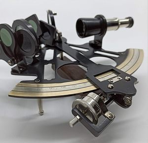 เครื่องมือนำทางทองเหลืองพร้อมกล่องแก้วทำจากไม้ขัดเงาสไตล์ดั้งเดิมโบราณโบราณ - Product Image 2